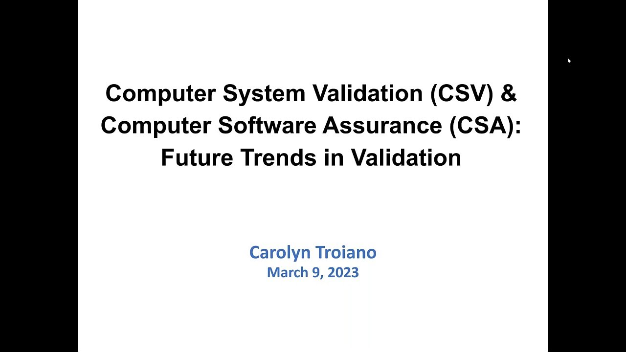 CSV vs. CSA - Aligning the Agile Methodology to the GAMP 5 “V” Model and SDLC Methodology
