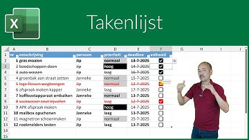 Een afvinkbare takenlijst maken in Excel