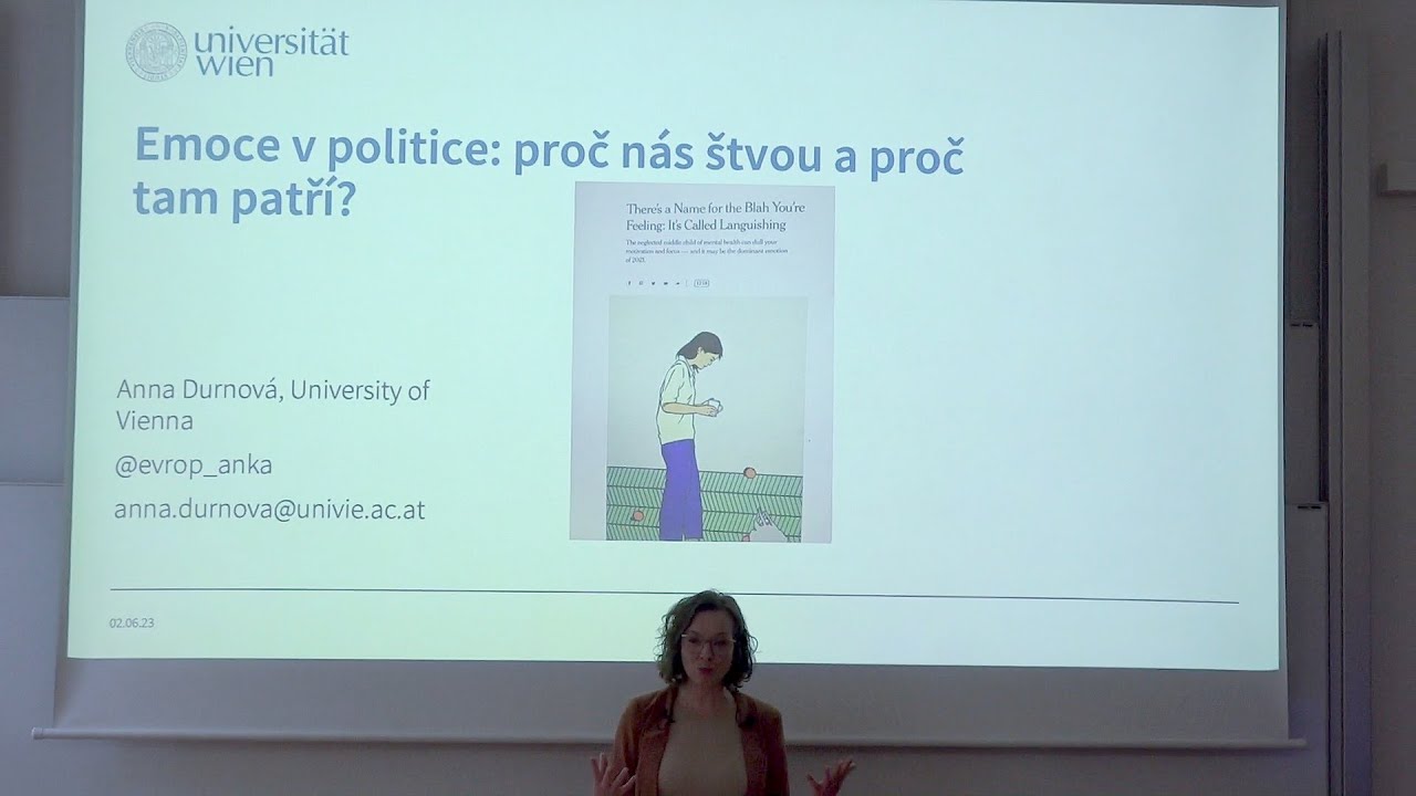 Anna Durnová: Emoce v politice - proč nás štvou a proč tam patří? (Pátečníci 2.6.2023)