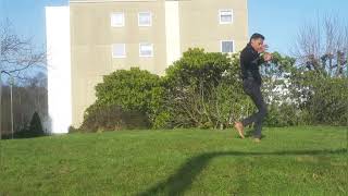 Tricking session on grass
