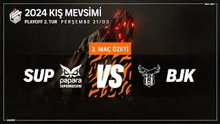 ŞL 2024 Kış Mevsimi | Playoff | SUP vs BJK | 2. Maç Özeti