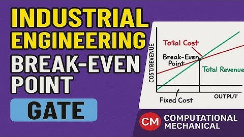 Break Even Point Analysis— Industrial Engineering— DEMO Lecture GATE Examination