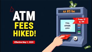 🚨 ATM Fees Hiked! 💸 From ₹17 to ₹19 – Effective May 1, 2025!