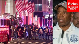 Eric Adams Pressed On The 'Perception Vs. Reality' Of Crime In NYC Following Midtown Shooting