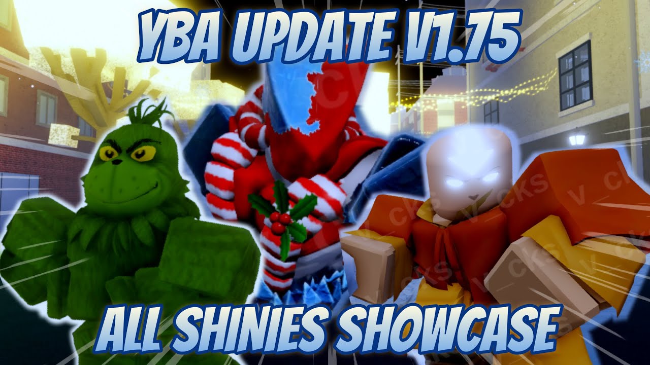 [YBA] ALL CHRISTMAS UPDATE SKINS SHOWCASE - YouTube