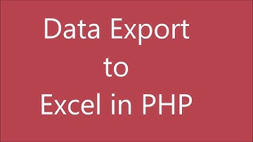 Export Mysql Data to Excel in PHP | PHP Tutorial | PHP Export To Excel