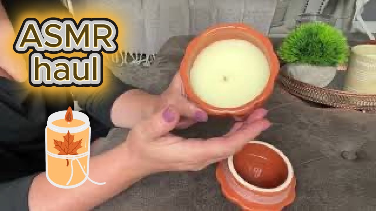 ASMR cute shopping haul | Soft whispers, tapping and smelling candles & perfumes