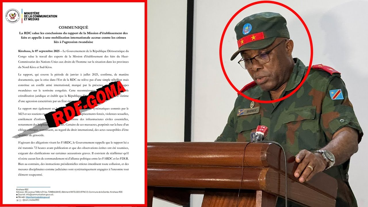 Itangazo Rdf FARDC ISOHOYE ITANGAZO RY'UMUJINYA KURI RAPORO ISHINJA RDF KUBA MURI ...