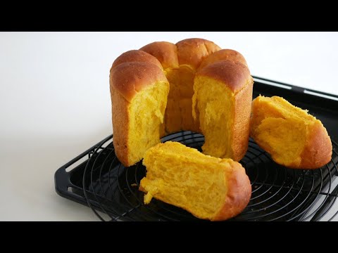 かぼちゃたっぷり♡ふわふわかぼちゃパン-|-soft-and-fluffy-kabocha-squash-bread