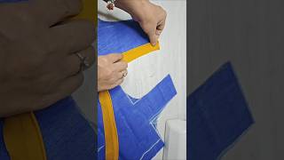 गले पर डोरी पाइपिंग लगाने का सरल तरीका #short #shorts #shortsfeed