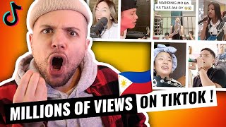 😳 Vol.1 - Viral TIKTOK FILIPINO singers | Singing 'NARIRINIG MO BA' & waving BYE! HONEST REACTION