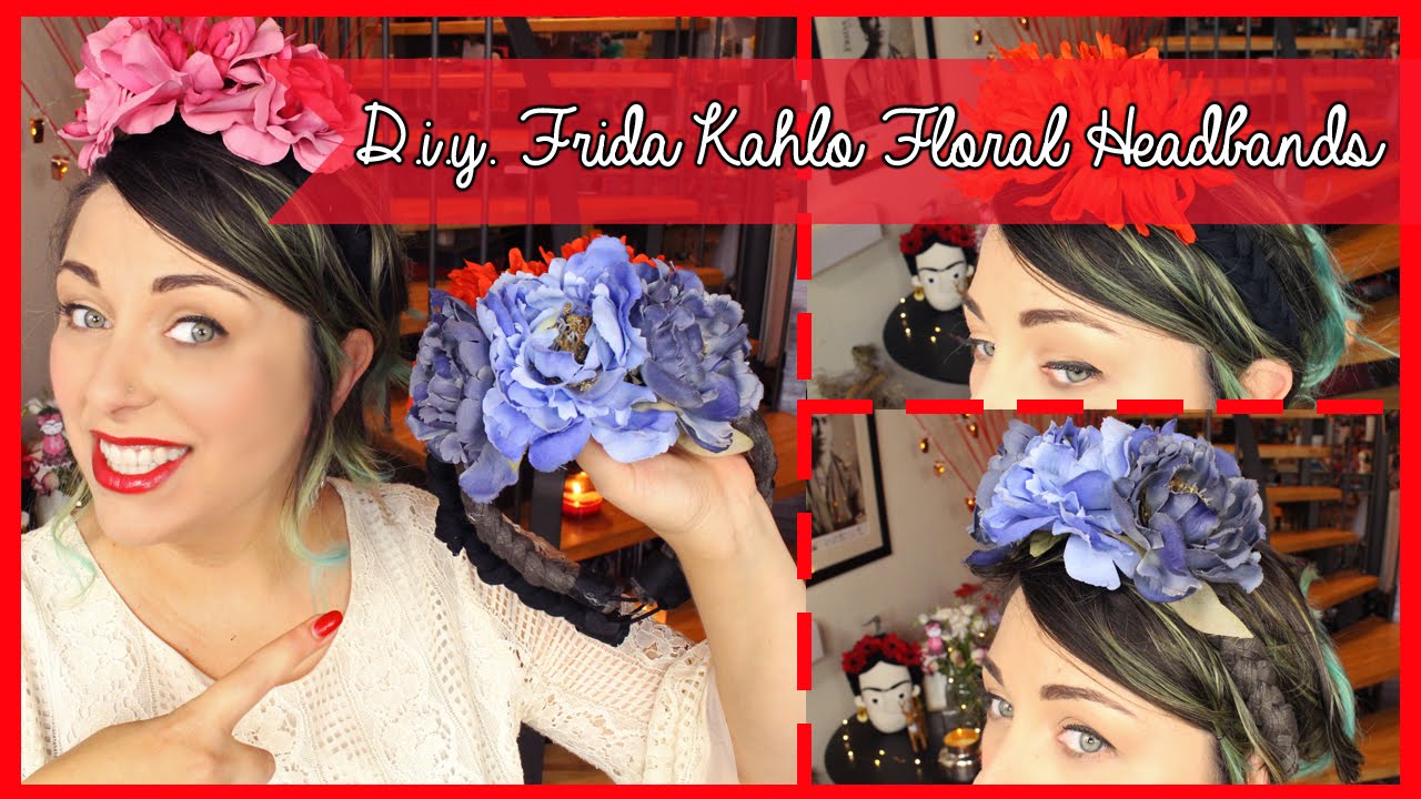 D.I.Y. Frida Kahlo Floral Headband - Decorazione floreale fai da te in  stile Frida Kahlo| Giugizu - YouTube