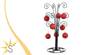 Sunnydaze Gloria Black Metal Christmas Ornament Stand - HMI-641