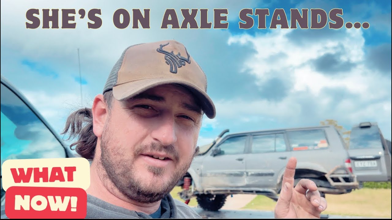 Sitting on 3 AXLE STANDS, one week out from an event… WILL WE MAKE IT
