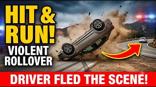 Hit and Run Driver Causes Violent Rollover Crash! 😱 (Dashcam Breakdown)