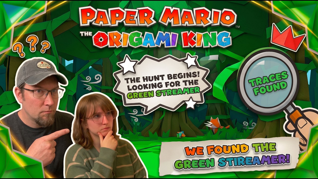 Live thumbnail for Where Is the Green Streamer Taking Us?! | Paper Mario: The Origami King