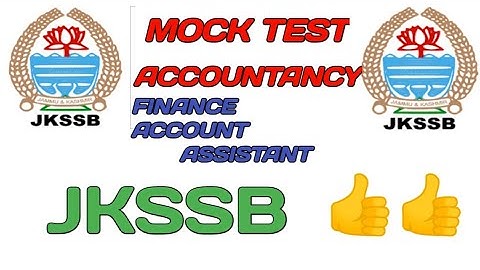 Free Mock Test series| Accountancy |JKSSB Finance Account Assistant