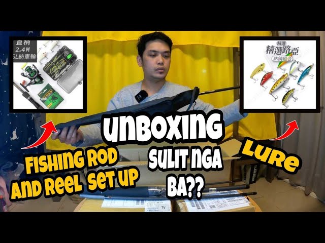 UNBOXING FISHING ROD REEL AND LURE SET UP FROM SHOPEE SA TAIWAN