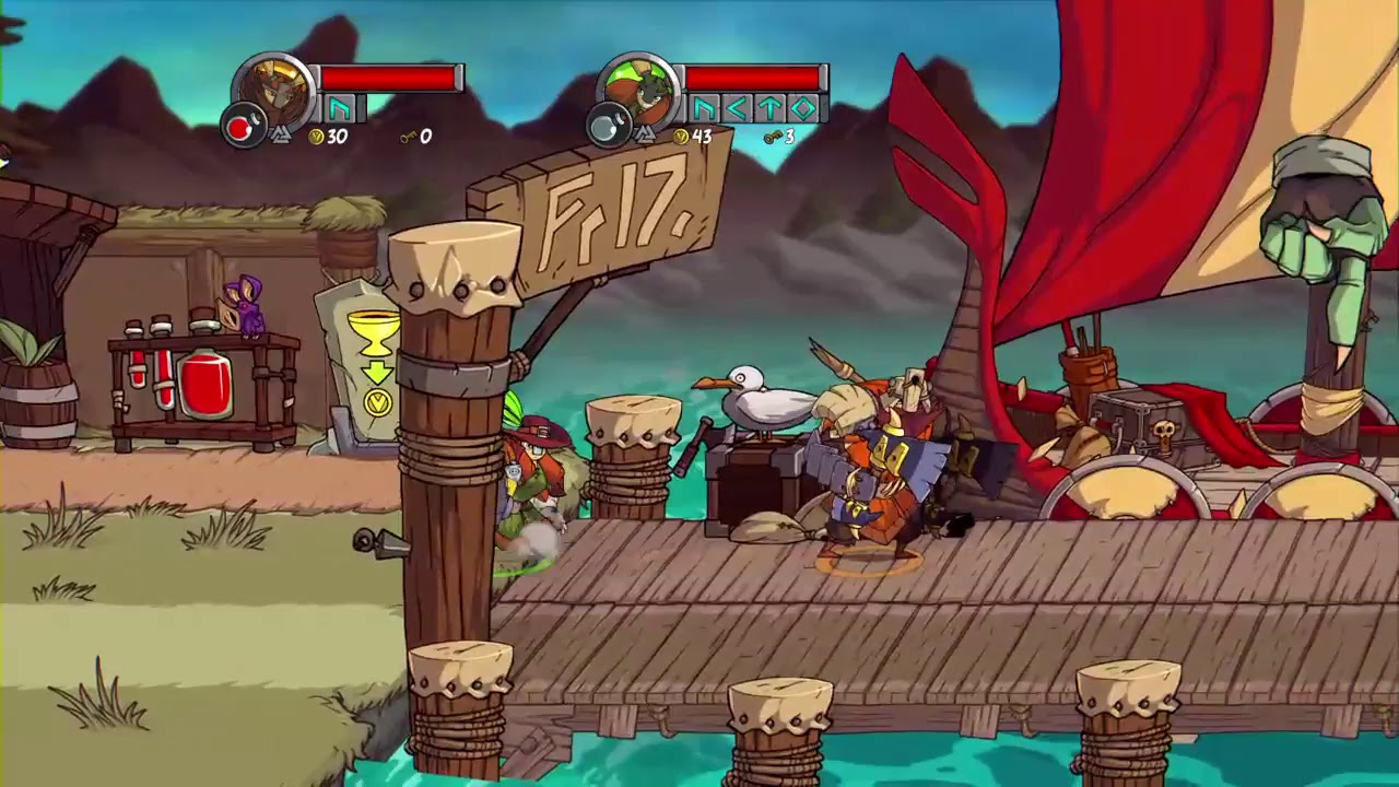 Viking Squad. Полное прохождение на двоих.