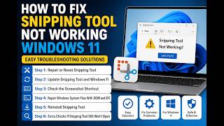How to Fix🛠️Snipping Tool Not Working Windows 11: 🔥Easy Troubleshooting Guide #video #windows11fix