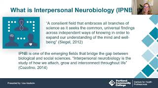 Foundations of Interpersonal Neurobiology (IPNB) Certificate Info Session
