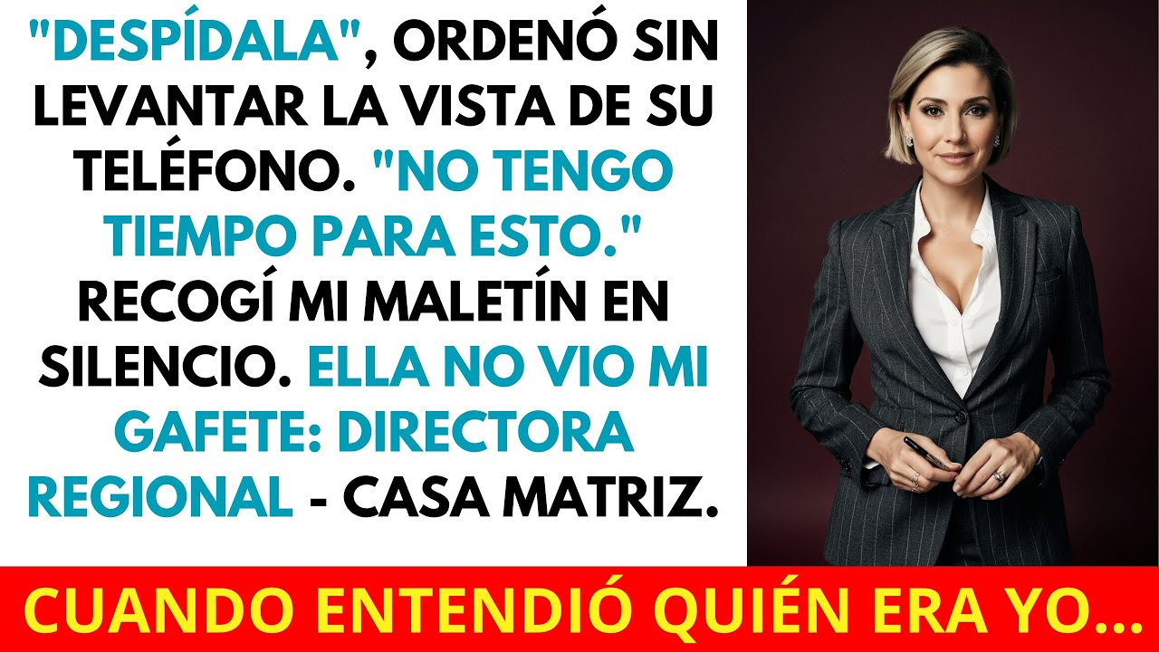 Ella me Despidió Sin Levantar la Vista. Debió Mirar Mi Gafete Primero.