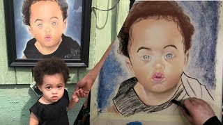 Realistic Portrait Timelapse Drawing Speed Drawing Dibujo Realista Rembrandt Pastel Portrait