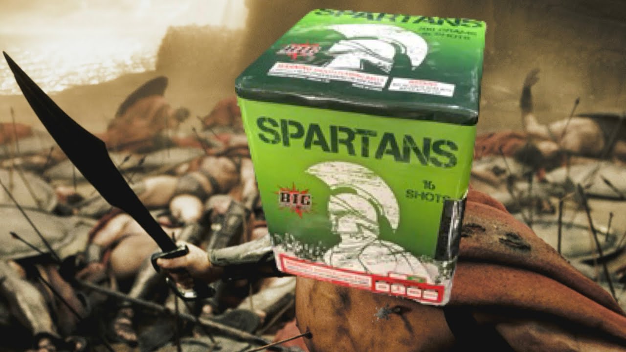 Spartans 200 gram cake from Big Fireworks