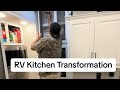 Final Part Of Painting Our RV Kitchen Cabinets: Dutchmen Voltage Triton 4271