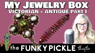 Part 1 Antique & Victorian JEWELRY COLLECTION Georgian Edwardian Thrift Store Auction Vintage Finds