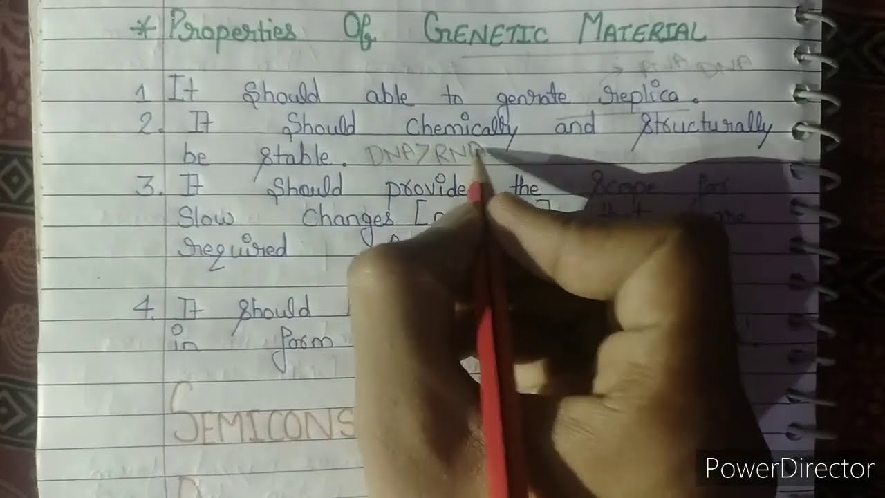 L04 Semiconservative nature of DNA and properties of material