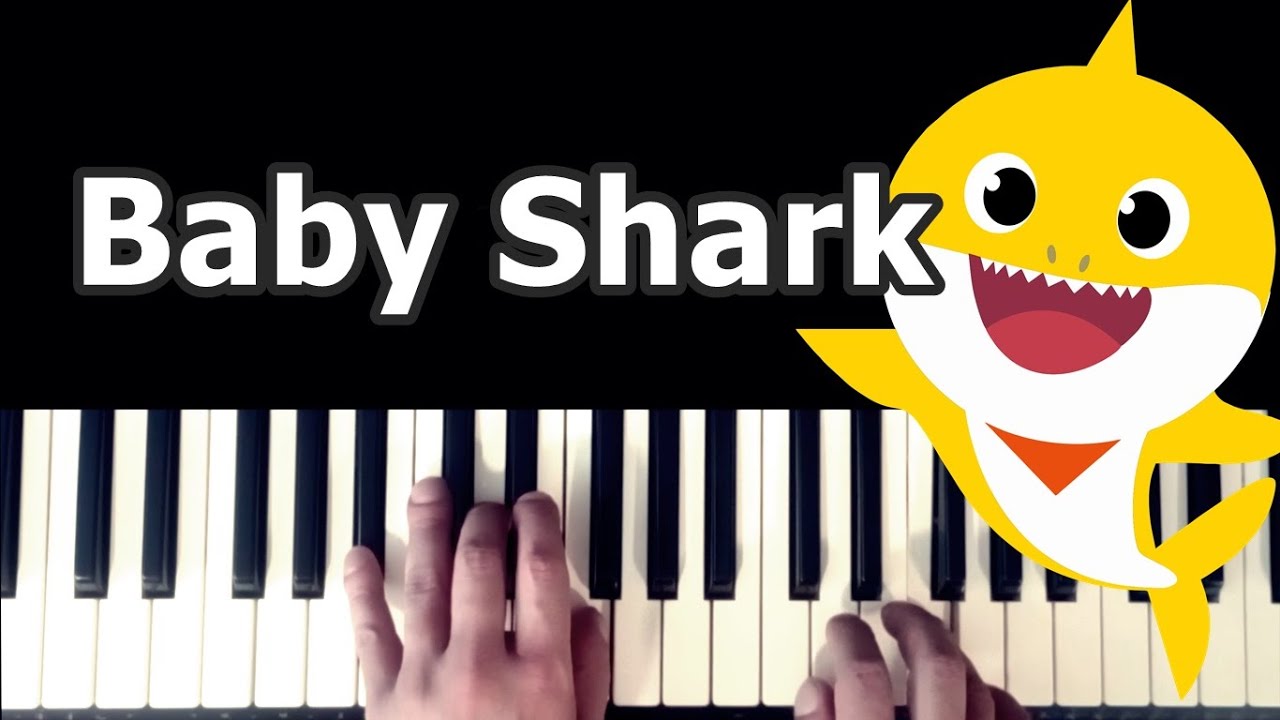 Como tocar BABY SHARK no teclado ou piano com as duas mãos - Iniciante | Fácil