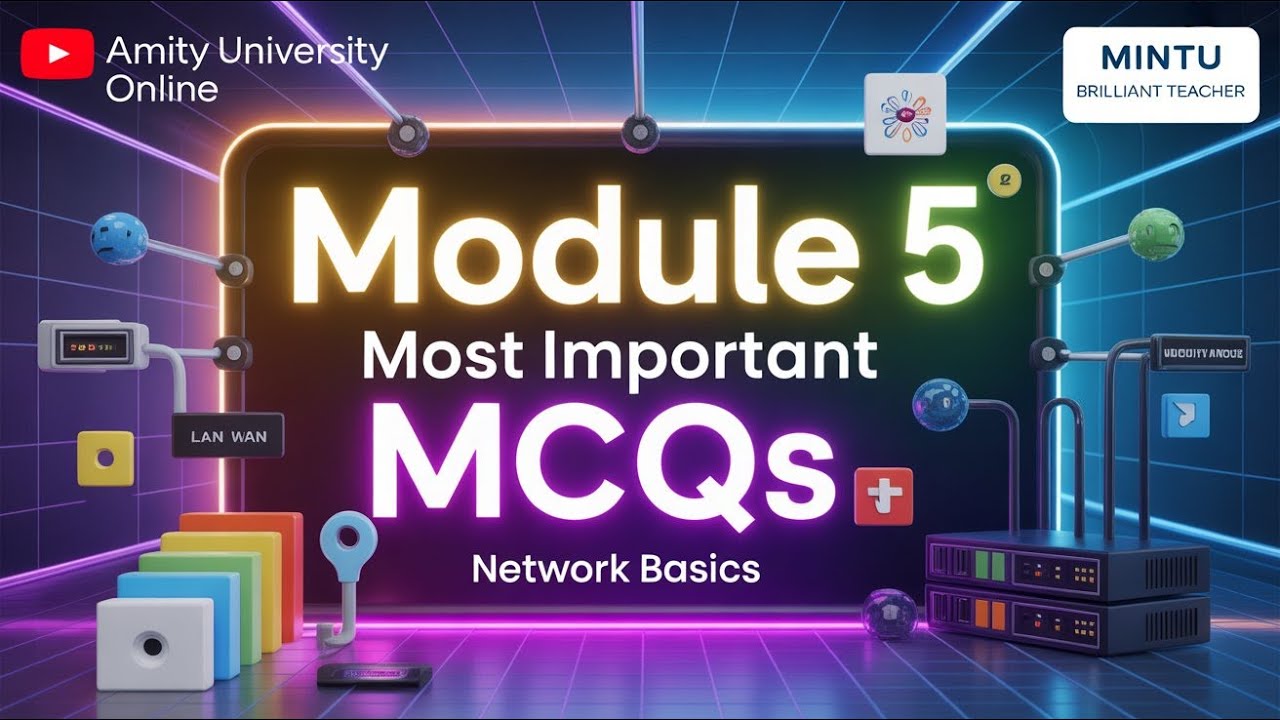 Module 5 Network Basics | Most Important MCQs | Amity University Online ...