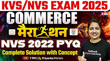 KVS NVS Vacancy 2025 | KVS NVS Commerce Previous Year Questions Marathon By Priyanka Mam