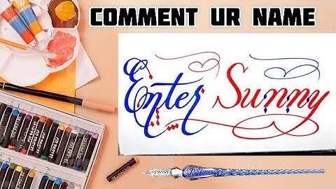 Enter Sunny Name Signature Calligraphy Status | How to Draw, Cursive Calligraphy with Cut Marker