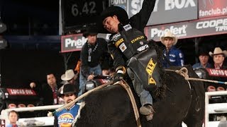 WINNING RIDE: Marco Eguchi posts 89.25 points on Shepherd Hills Stockman (PBR)