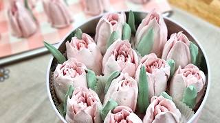 How to make Marshmallow Tulips🌹EASY Russian Zephyr Recipe screenshot 1
