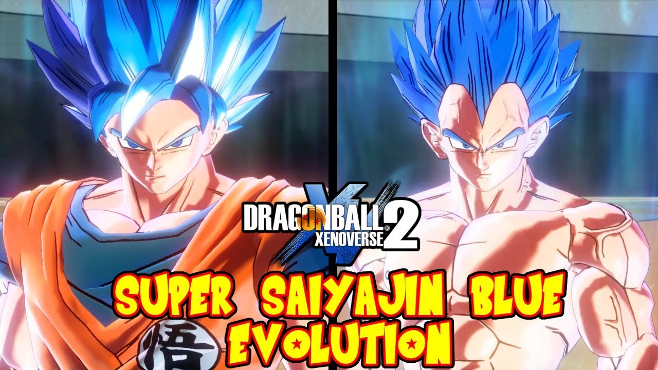 GOKU SUPER SAIYAJIN BLUE EVOLUTION VS VEGETA SUPER SAIYAJIN EVOLUTION -  DRAGON BALL XENOVERSE 2 MOD 