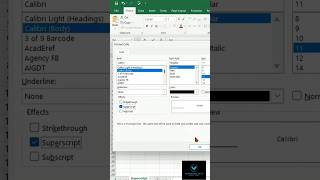 Superscript In Excel 😲 Shortcut Trick.#excel #tricks #sorts #superscript
