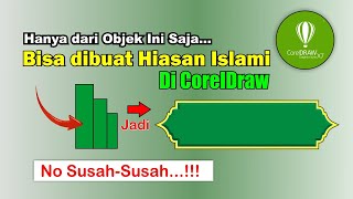 Hanya Dengan Ini Saja, Cara Membuat Hiasan Kubah Masjid Background Benner Islami Di Coreldraw