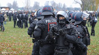 Polizei-Großeinsatz in Düsseldorf - Querdenken-Kundgebung und Gegendemonstrationen | 06.12.2020