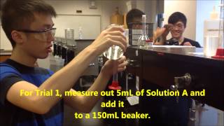 Lab 9: Kinetics Iodine Clock. Tyler Chan, Ben DeGioia, Mandy Wong (Sec 02)