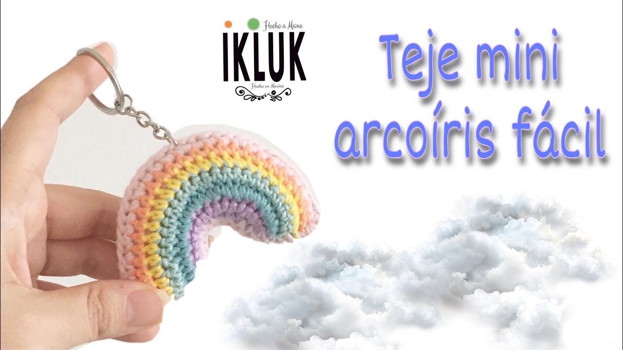 Arcoíris crochet amigurumi facil para llavero