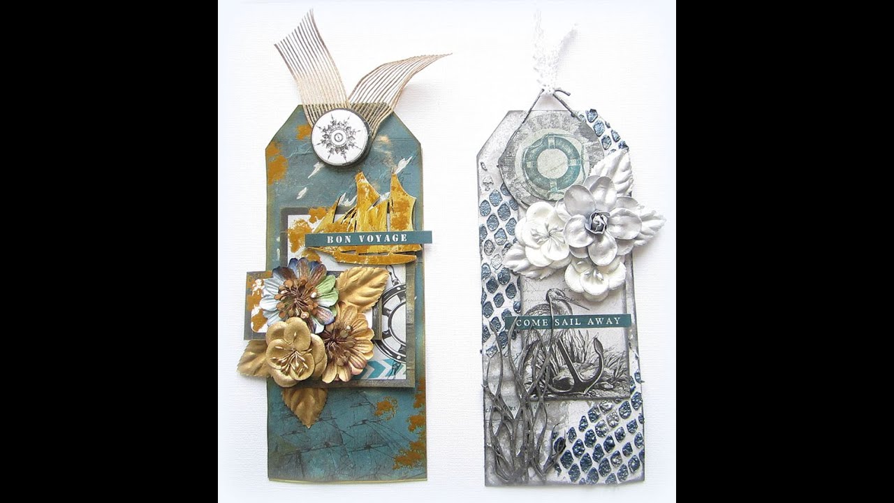 Mixed Media Tags Tutorial- with 7 Dots Studio - YouTube
