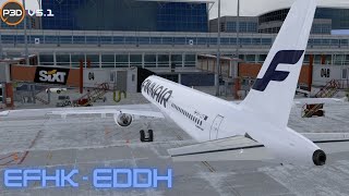 Prepar3D v5.1 | STUNNING Airbus A321 flight from Helsinki Vantaa  to Hamburg International Airport