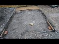 Old Errol: building a cement work pad area. Vlog 3