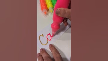 🌈Your name here ⤵️ #cam #nameart #lettering #calligraphy #handwriting #asmr #aesthetic #paint #art