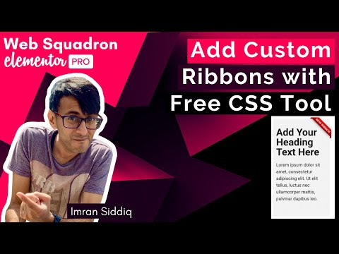 Elementor - Add Custom Ribbons with Free CSS Tool to your site