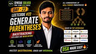 Generate Parentheses Made EASY 🔥 | LeetCode #22 Backtracking | Day 23
