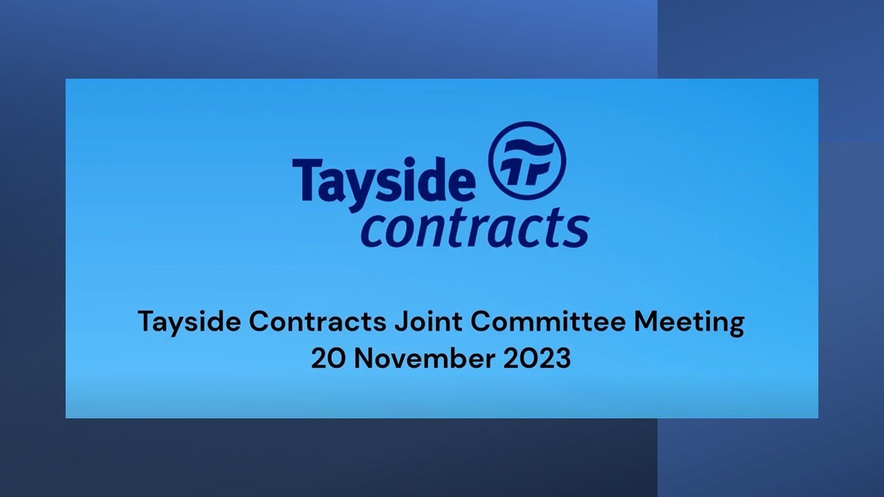Tayside Contracts Joint Committee Meeting 20 November 2023 YouTube